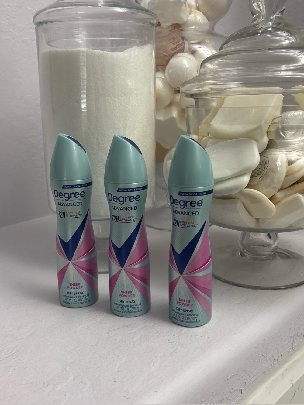 3 Degree Advanced 72-Hour Deodorant Sheer Powder NIP